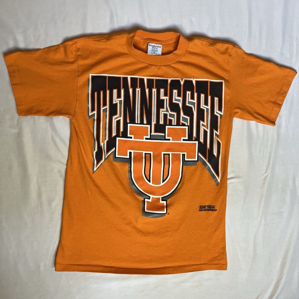 VTG 90’s University Of Tennessee Men's M USA Made Single Stitch T Shirt Orange